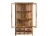 Masivní vitrína z mangového dřeva, lakovaná, hnědá – 100×42×180 cm