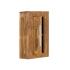 Masivní koupelnová nástěnná skříňka z palisandru, lakovaná, hnědá – 42×20×70 cm