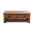 Masivní konferenční stolek Rustic I z palisandru, lakovaný, hnědý – 120×70×45 cm