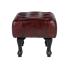 Masivní taburet Chesterfield Pittsfield z pravé kůže, červený – 61×46×43 cm