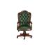 Masivní kancelářské křeslo Cambridge II z mahagonu, lakované, zelené