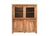 Masivní vitrína Country z mangového dřeva, lakovaná, hnědá – 118×45×140 cm