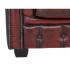 Chesterfield křeslo z pravé kůže, červené – 112×98×79 cm