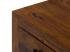 Masivní noční stolek Palison z palisandru, lakovaný, hnědý