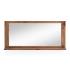Masivní koupelnové zrcadlo Auckland z akácie, lakované, hnědé – 140×65 cm