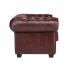 Dvoumístná pohovka Chesterfield z pravé kůže, červená – 178×98×79 cm
