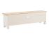 Masivní TV stolek Capera z borovice a MDF, lakovaný, bílá/hnědá
