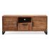 Masivní TV stolek Sydney z akácie, lakovaný, hnědý – 134×45×55 cm