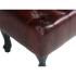 Masivní taburet Chesterfield Pittsfield z pravé kůže, červený – 61×46×43 cm
