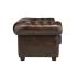 Pohovka Chesterfield Big 2-místná z pravé kůže, hnědá