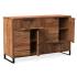 Masivní komoda Sydney z akáciového dřeva, lakovaná, hnědá – 126×45×84 cm