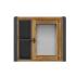 Masivní koupelnová zrcadlová skříňka Detroit z recyklované borovice, lakovaná, hnědá – 60×20×50 cm