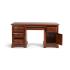Masivní psací stůl Catana z borovice, lakovaný, hnědý – 160×70×78 cm