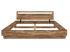 Masivní postel Indra z borovice, lakovaná, hnědá – 180×200 cm