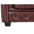 Dvoumístná pohovka Chesterfield z pravé kůže, červená – 178×98×79 cm