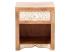 Masivní noční stolek Delhi z mangového dřeva, lakovaný, hnědý – 40×40×45 cm