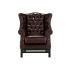 Masivní křeslo Chesterfield Kingsfield z pravé kůže, hnědé – 89×79×104 cm