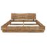 Masivní postel Sendai z recyklované borovice, lakovaná, hnědá – 180×200 cm
