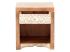 Masivní noční stolek Delhi z mangového dřeva, lakovaný, hnědý – 40×40×45 cm