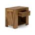 Masivní noční stolek z palisandru, lakovaný, hnědý – 55×35×50 cm