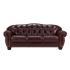Pohovka Chesterfield Hereford 3místná z pravé kůže, červená – 224×96×94 cm