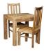 Jídelní set do malého bytu pro 2 osoby z masivného dřeva mango
