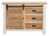 Masivní komoda Capera z borovice a MDF, lakovaná, bílá a hnědá – 103×42×80 cm