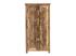Masivní šatní skříň Kavali z recyklovaného dřeva, nezpracovaná, hnědá – 90×45×185 cm