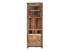 Masivní rohová vysoká skříň Sumana z recyklovaného dřeva, lakovaná, hnědá – 65×30×185 cm