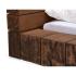 Masivní drtič postelí z mangového dřeva, lakovaný, hnědý
