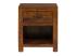 Masivní noční stolek Palison z palisandru, lakovaný, hnědý