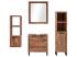 Sada koupelnového nábytku Sydney light z akácie, lakované, hnědé