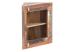Rohová nástěnná skříňka Sumana z recyklovaného tvrdého dřeva, lakovaná, hnědá