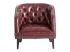 Křeslo Chesterfield Oakland z masivní pravé kůže, červené