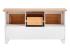 Masivní skříňka pod umyvadlo Capera z borovice a MDF, lakovaná, bílá a hnědá – 140×45×75 cm