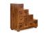 Masivní komoda Merlin z palisandru, lakovaná, hnědá