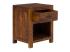 Masivní noční stolek Palison z palisandru, lakovaný, hnědý
