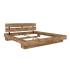 Masivní postel Madras z recyklované borovice, lakovaná, přírodní – 180x200 cm