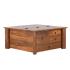 Masivní konferenční stolek Merlin III z palisandru, lakovaný, hnědý – 95×95×45 cm