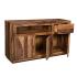 Masivní komoda Blackdale z palisandru, lakovaná, hnědá – 140×43×80 cm