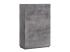 Masivní komoda Highboard Derby z recyklovaného dřeva a kovu, lakovaná, šedá – 90×45×145 cm