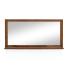 Masivní koupelnové zrcadlo Leeston z palisandru, lakované, hnědé – 130×65 cm