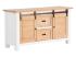 Masivní skříňka pod umyvadlo Capera z borovice a MDF, lakovaná, bílá a hnědá – 140×45×75 cm