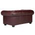 Dvoumístná pohovka Chesterfield z pravé kůže, červená – 178×98×79 cm