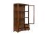 Masivní vitrína Palison z palisandru, lakovaná, tmavě hnědá