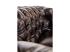 Třímístná pohovka Chesterfield z pravé kůže, hnědá – 200×90×72 cm