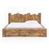 Masivní postel Kingsburgh z recyklované borovice, lakovaná, hnědá