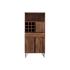 Masivní komoda Highboard Wildwood z palisandru, lakovaná, hnědá – 70×40×155 cm