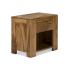 Masivní noční stolek z palisandru, lakovaný, hnědý – 55×35×50 cm