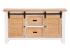 Masivní skříňka pod umyvadlo Capera z borovice a MDF, lakovaná, bílá a hnědá – 140×45×75 cm